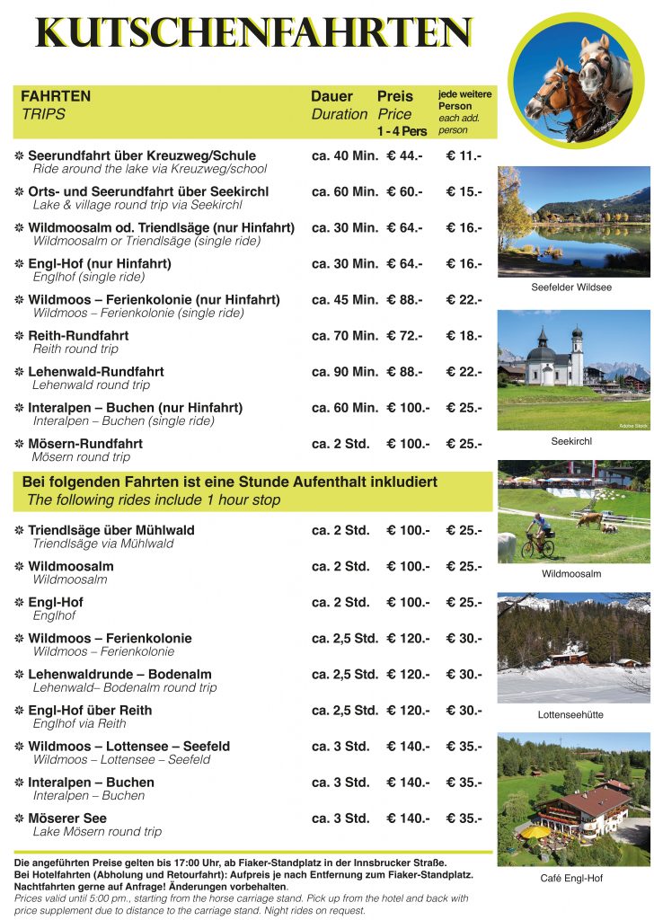 Price list 2020